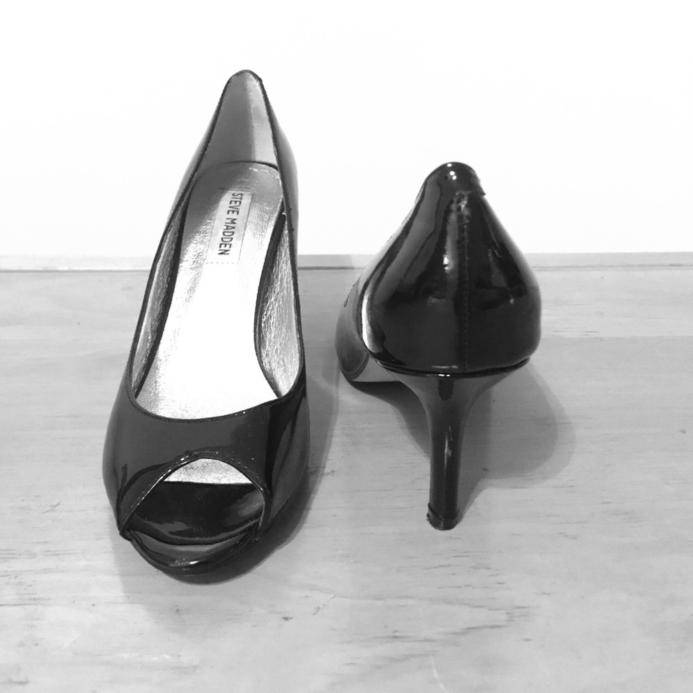 Steve Madden Patent Leather Peep Toe Heel